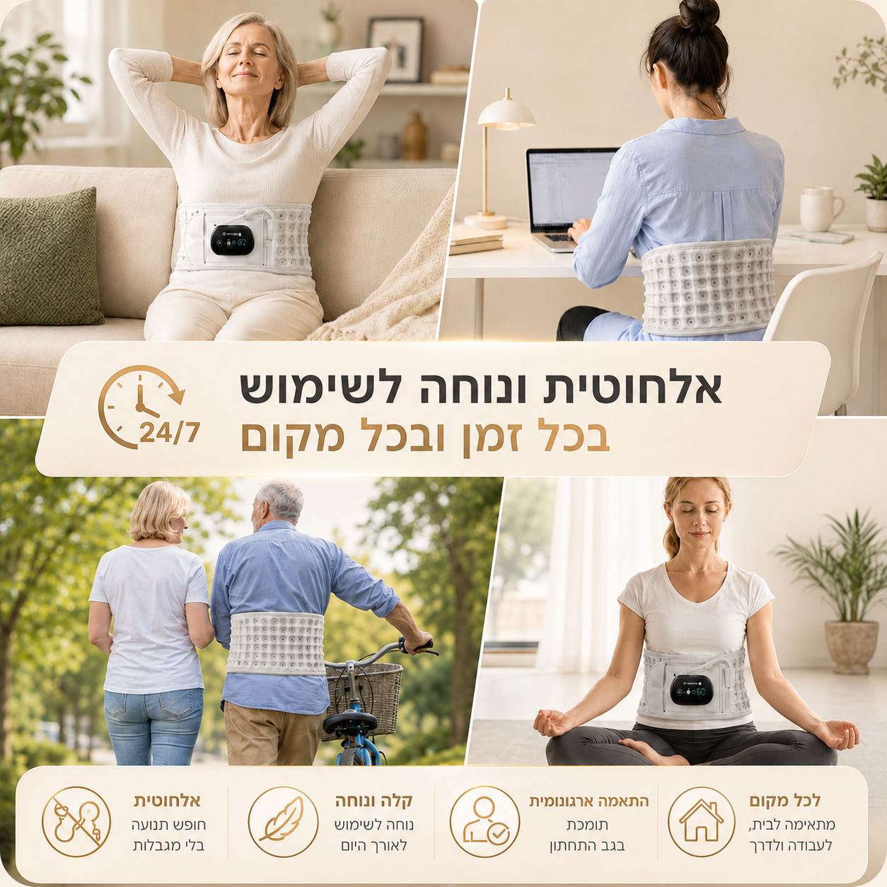 ™VirenCare – חגורת התמיכה החכמה לגב התחתון