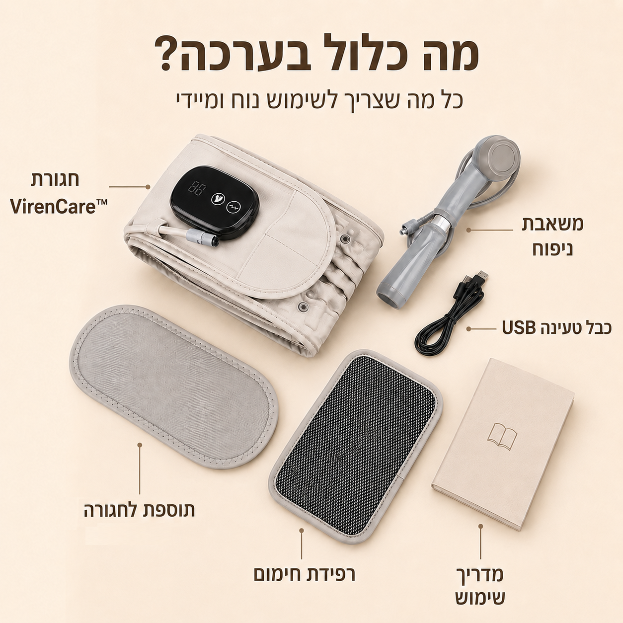 ™VirenCare – חגורת התמיכה החכמה לגב התחתון